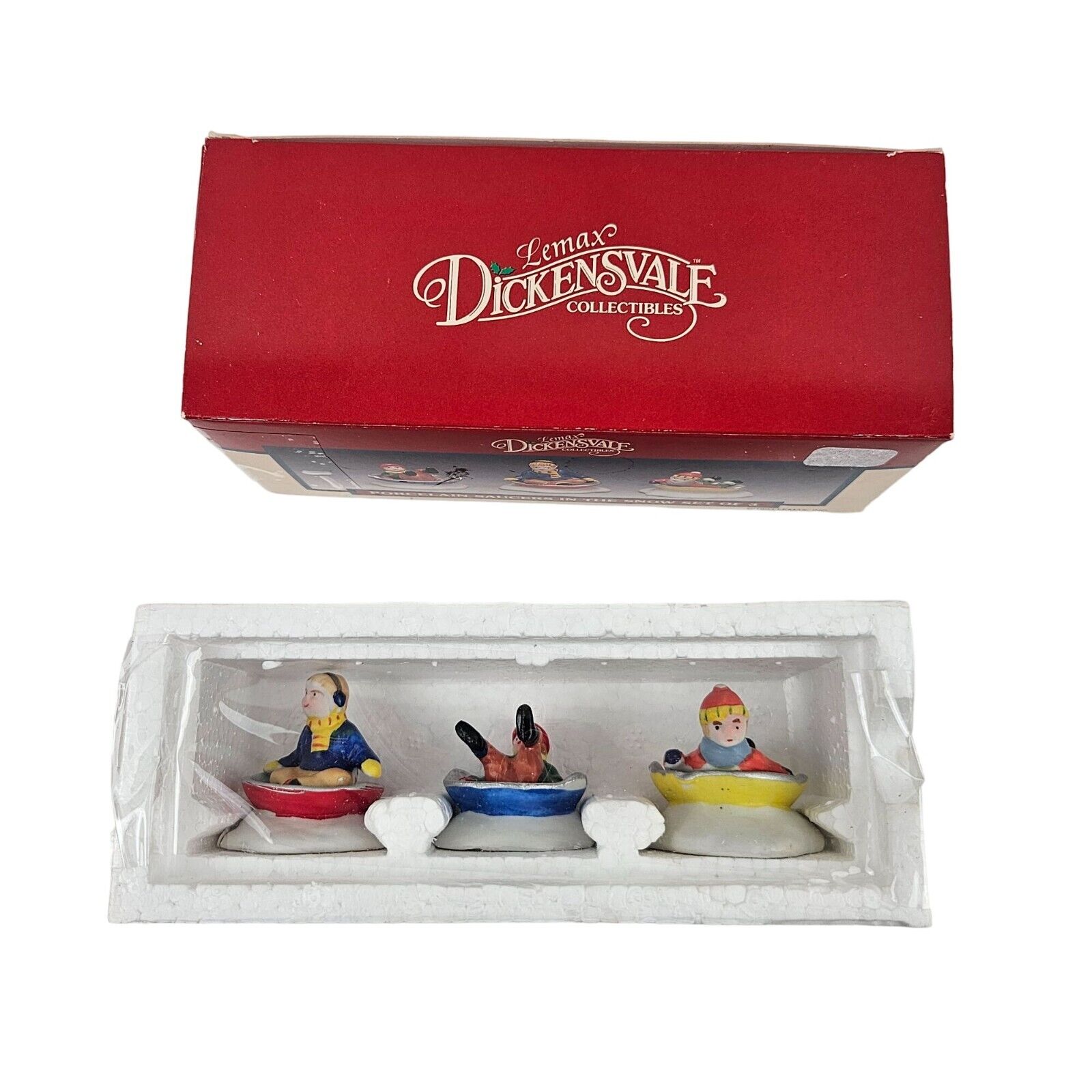 Lemax Dickensvale Collectibles Porcelain Saucers In The Snow Set Of 3 Sealed