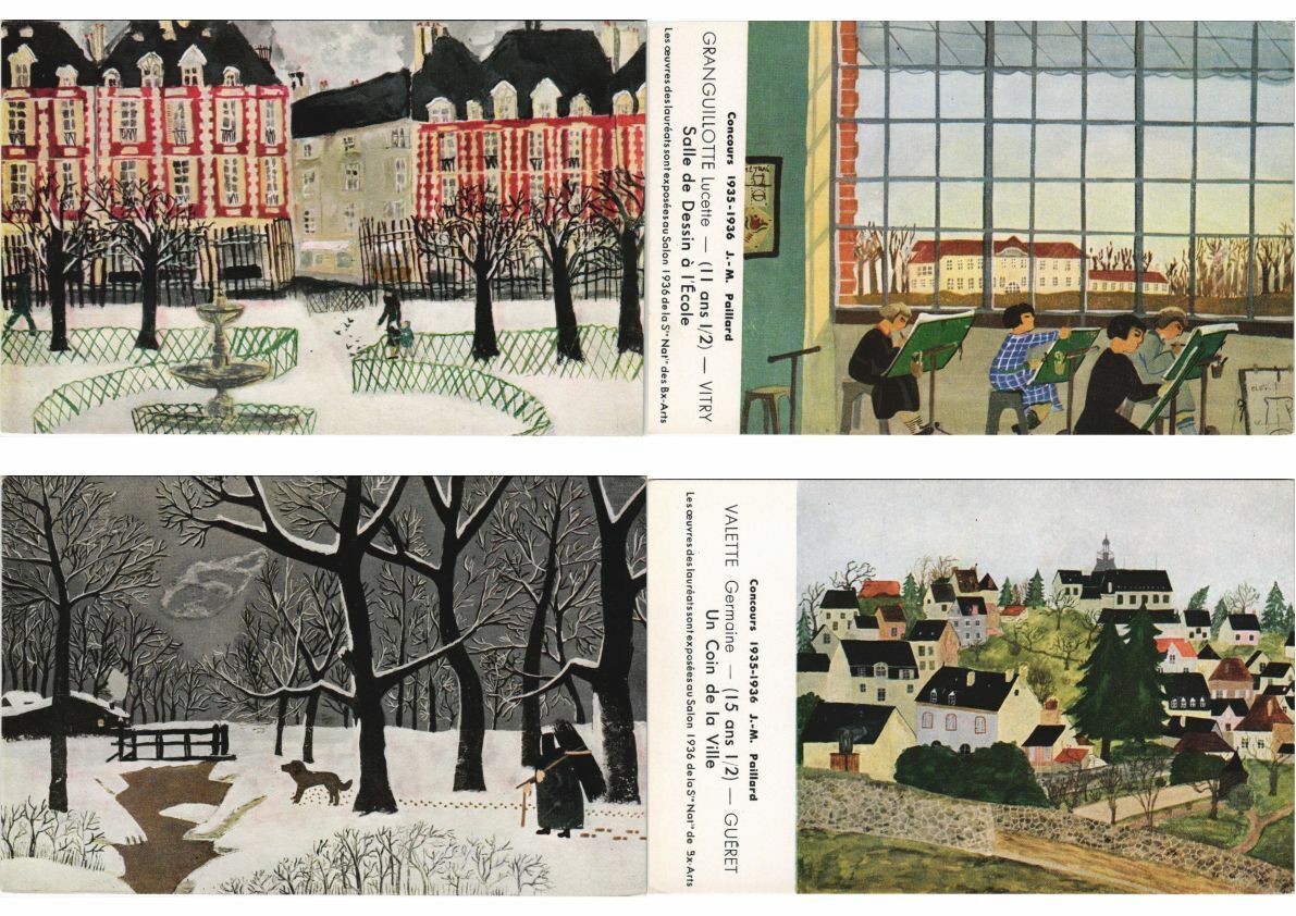 CONCOURS J.M. PALLARD 1935-1938 AFFICHE DESIGN 30 Vintage ART Postcards (L3964)