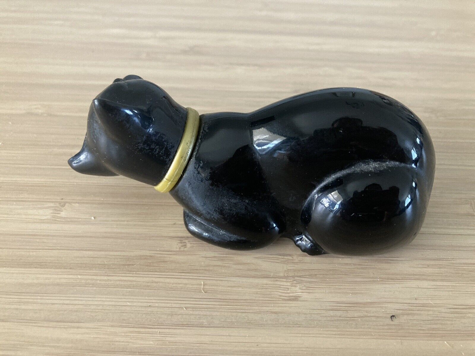 Vintage Avon Cologne “Here\'s My Heart” Black Cat Bottle Figurine 1.5 oz