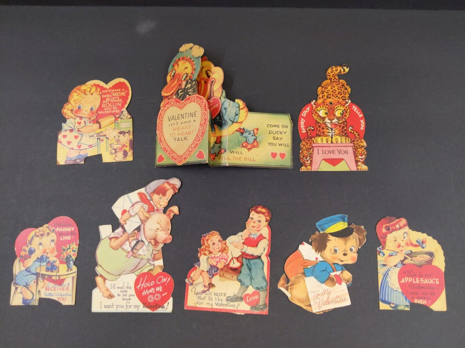 LOT 8 Vintage Paper Valentines