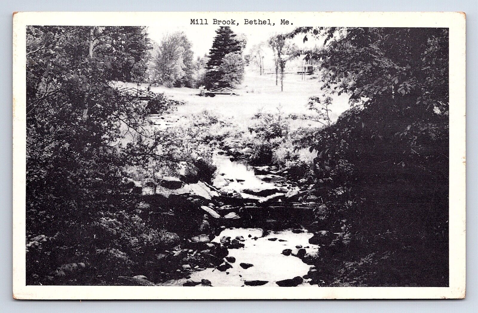 Postcard Mill Brook Bethel Maine ME