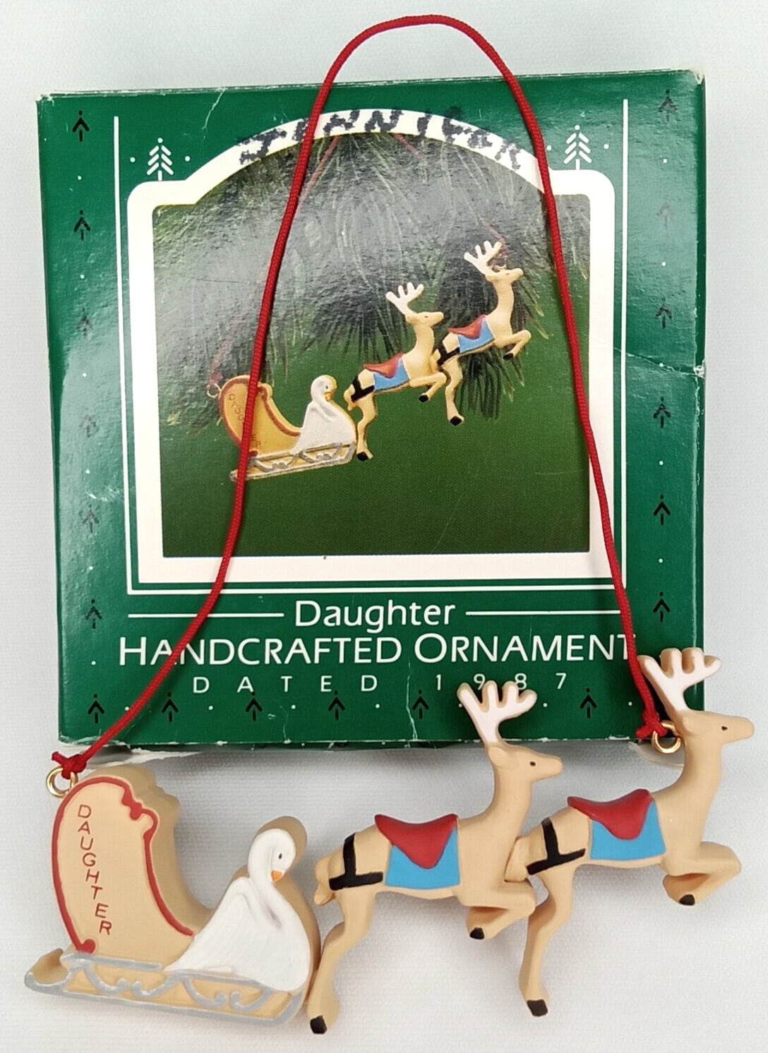 Christmas Ornament Daughter Hallmark 1987 & Original Box Vintage Holiday Decor
