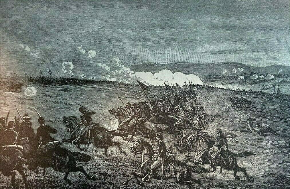 1886 Civil War Second Battle of Bull Run by General John Pope illustrated