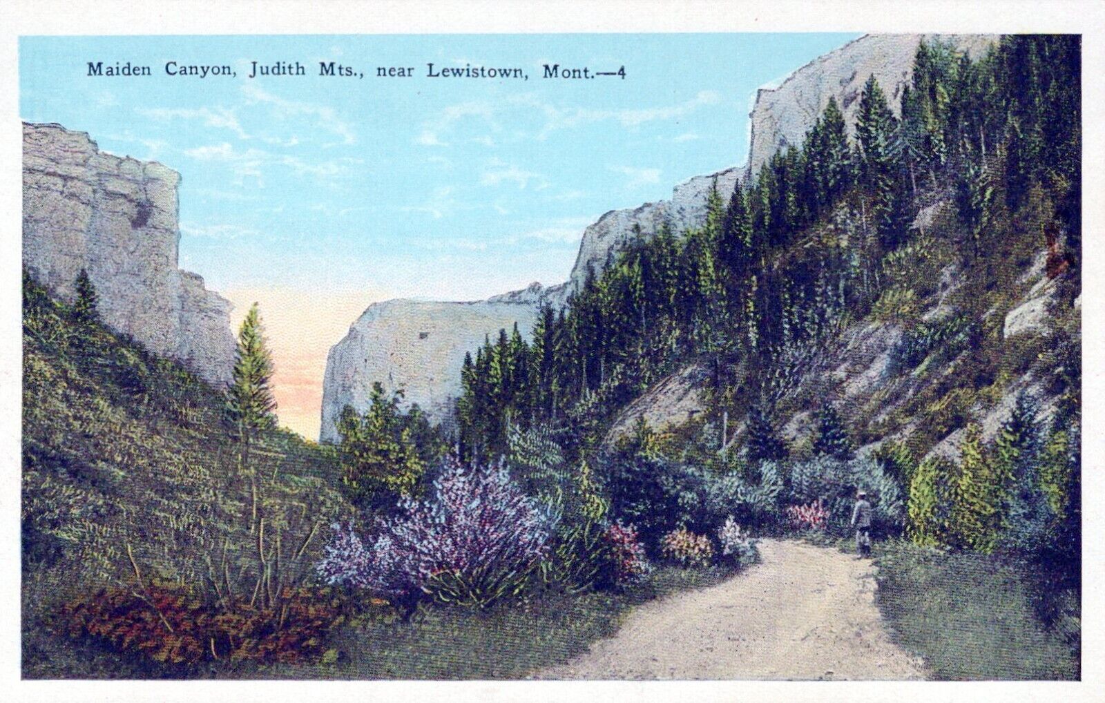 Maiden Canyon Judith Mountains Near Lewistown Montana Postcard