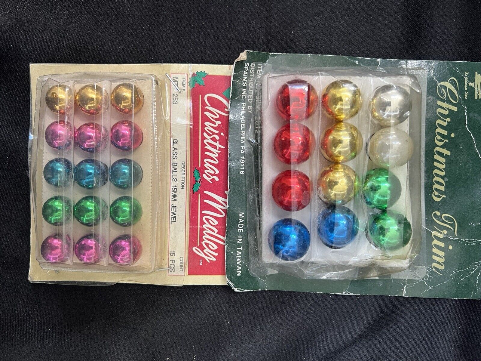 Vintage Mini Mercury Glass Christmas Ornament Balls