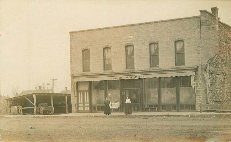 Wisconsin Fennimore Bremer Store C-1910 Grant County RPPC Photo Postcard 22-4538