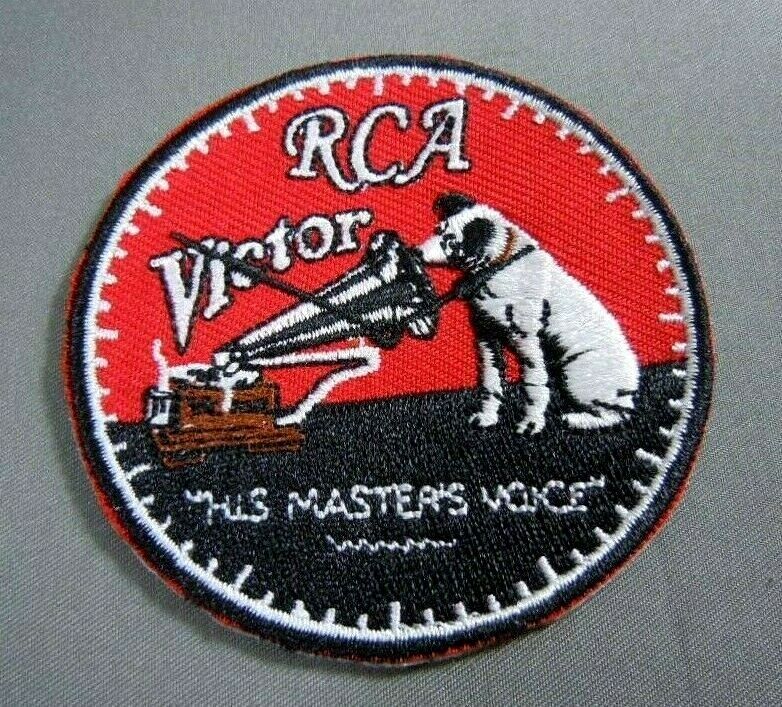 RCA VICTOR PLAYER- NIPPER the Dog- His Master\'s Voice Embroidered Patch - 2.5\