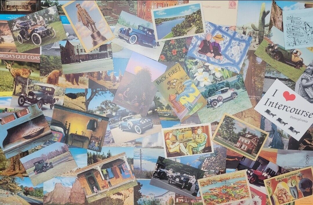 Bulk Postcard Lot of 100+ UNUSED Postcards (Old And New) Random Unsearched Cards