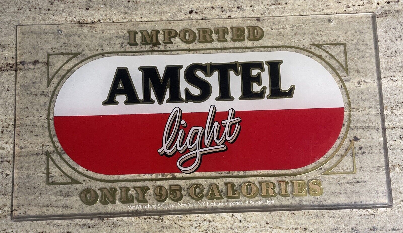 Vintage Imported Amstel Light Beer Sign \