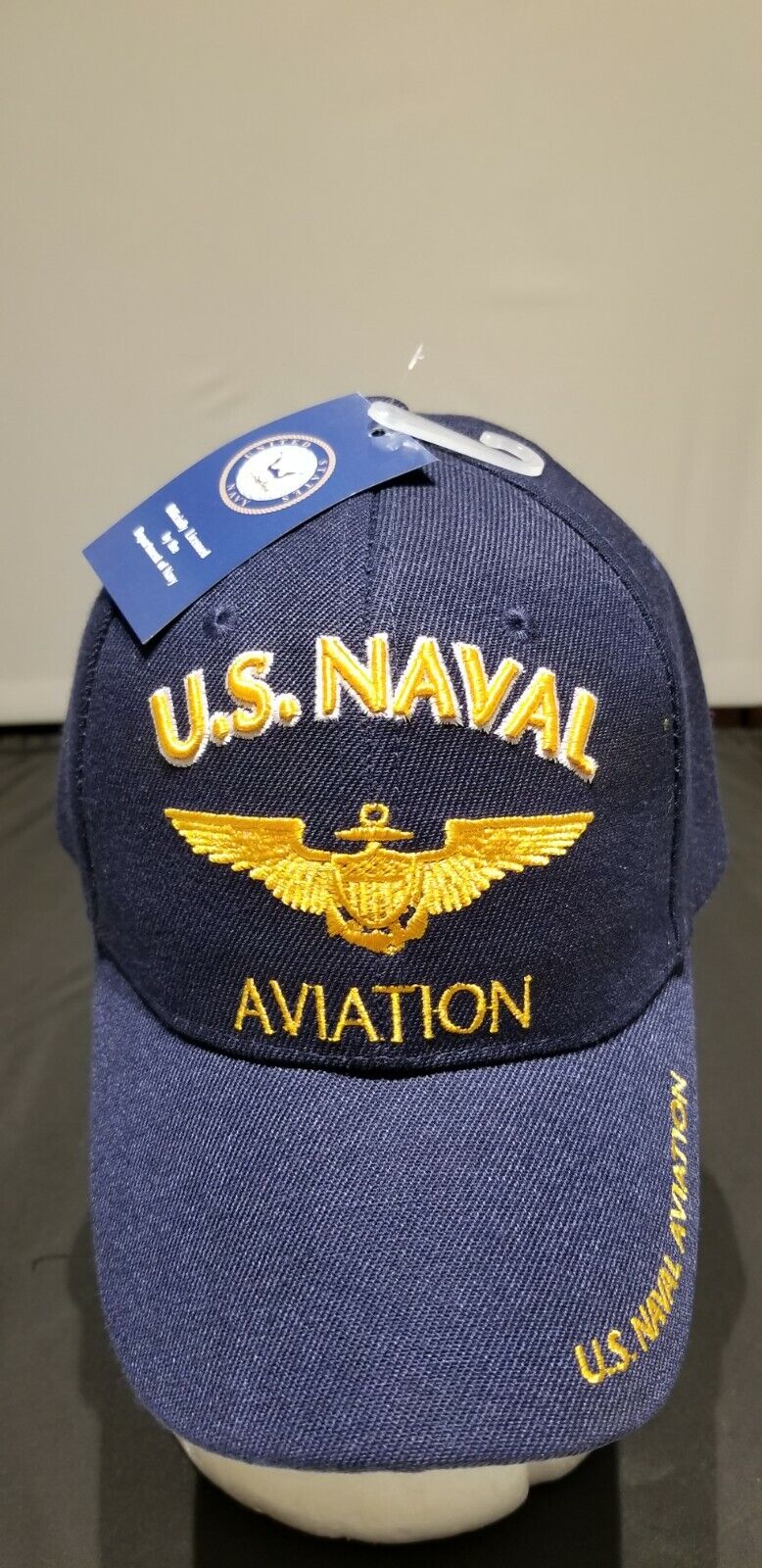 Blue US Naval Aviation Wings Cap Navy Veteran Military Licensed 