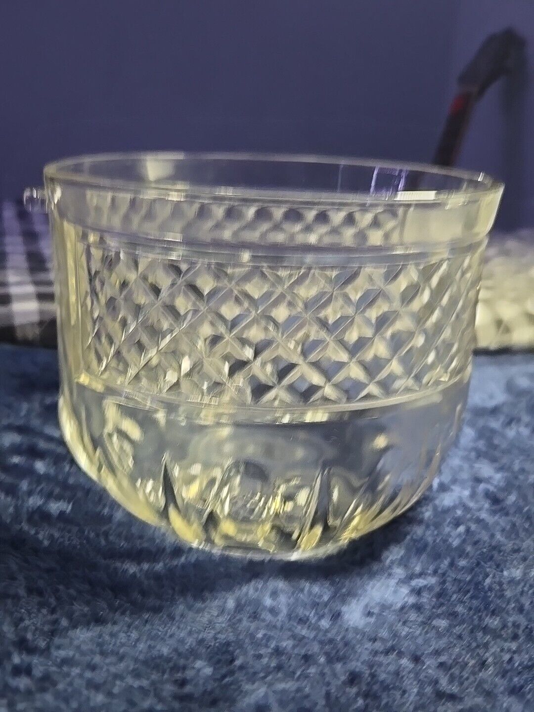 Vintage Art Deco Mid Century Small Glass Ice Bucket 