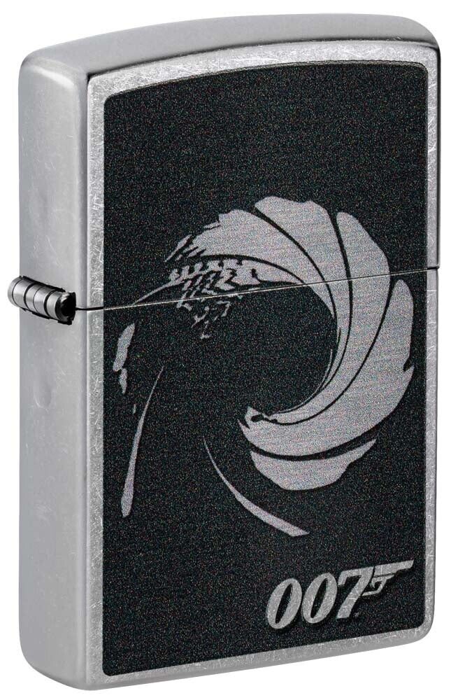 Zippo James Bond 007 Gun Barrel Lighter, Street Chrome NEW IN BOX