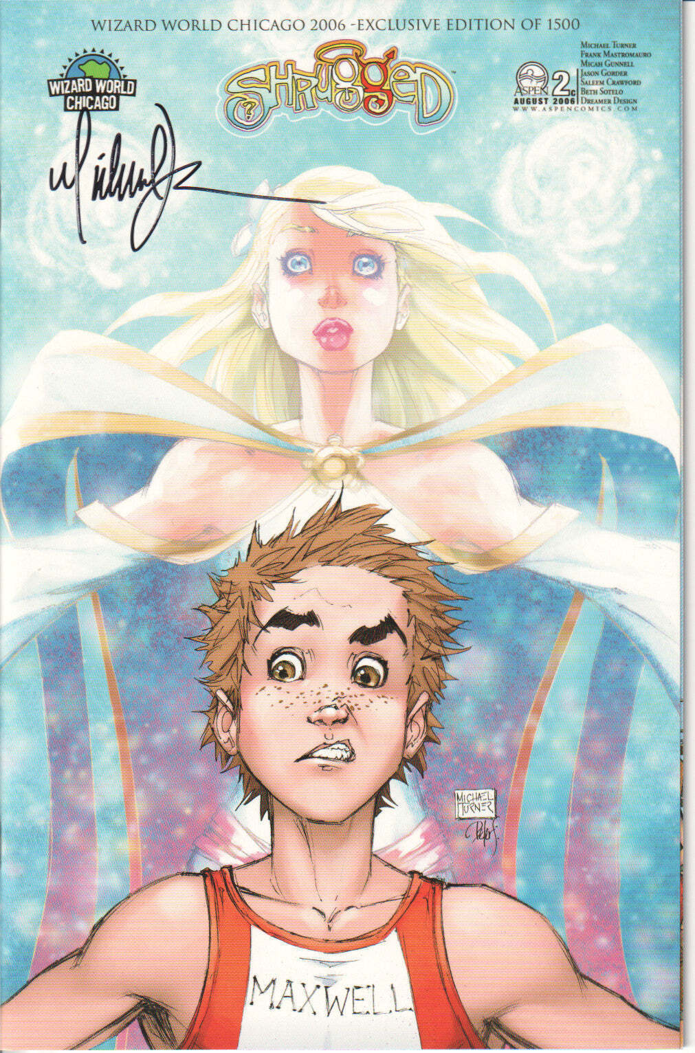 Shrugged #2C 2006 Wizard World Signed by Michael Turner NM+ Limited 1500