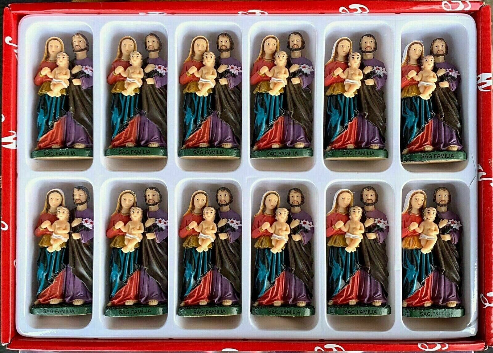 Set De 12 Pcs Mini Sagrada Familia 3” Religious Figurine Holy Family 