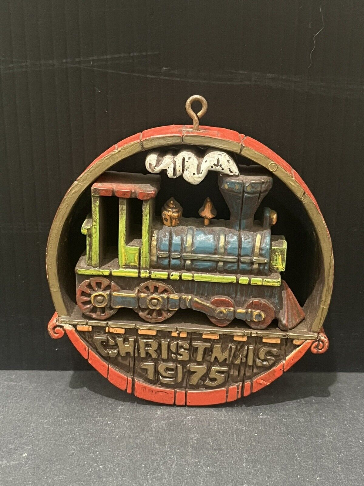 Vintage Hallmark 1975 Train Locomotive Christmas Tree Ornament