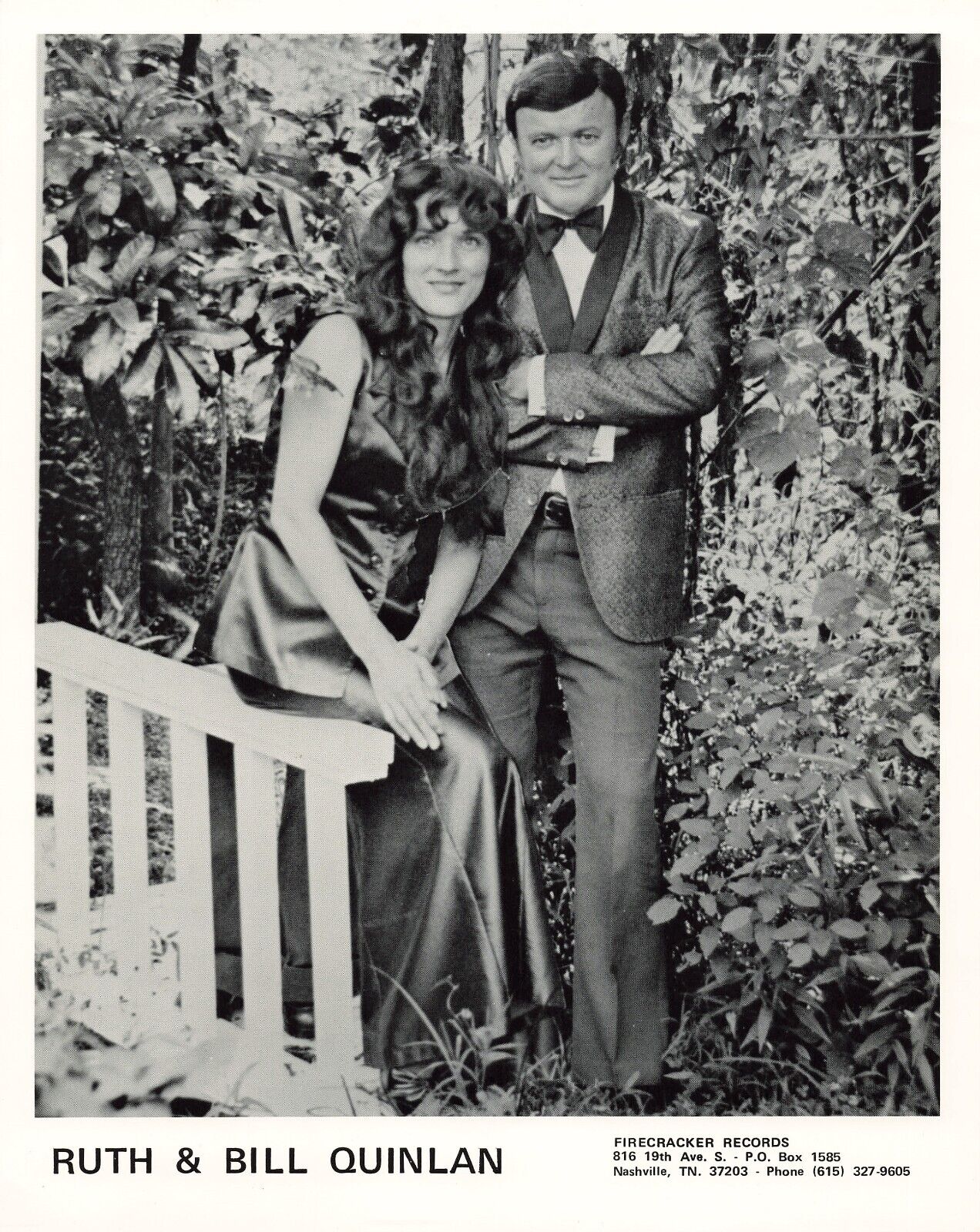 Ruth & Bill Quinlan 1970s Press Photo Band Portrait Firecracker Records  *P75b