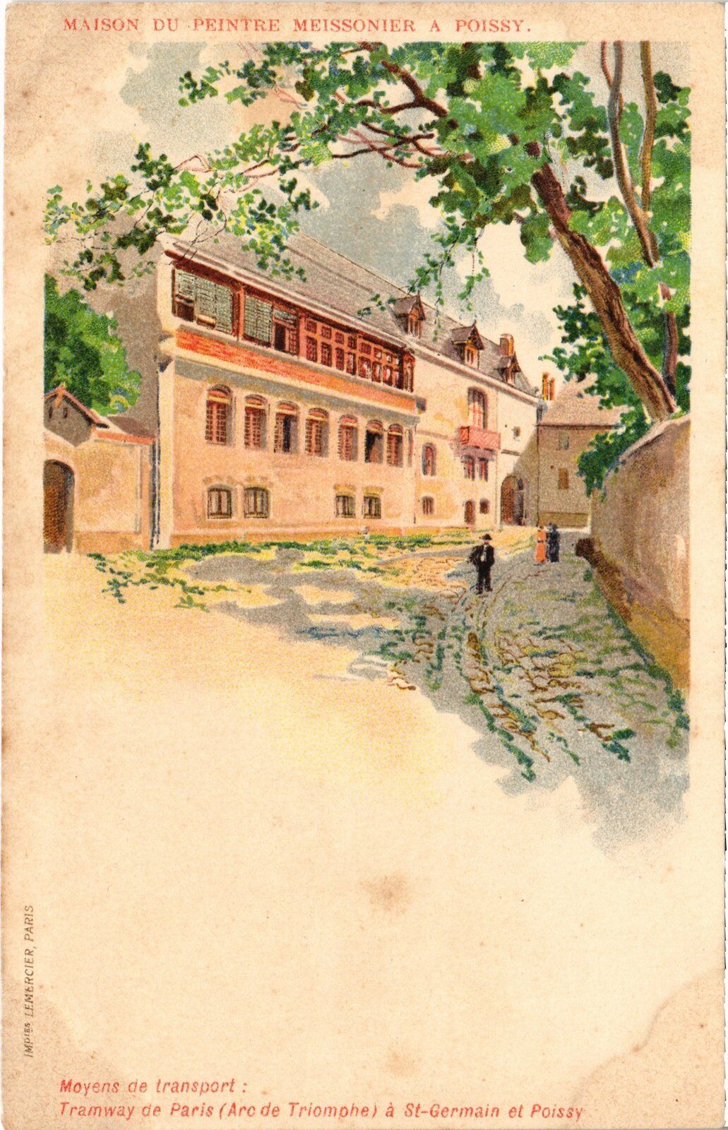 CPA LITHO Poissy Maison du Painter Meissonier (1276586)