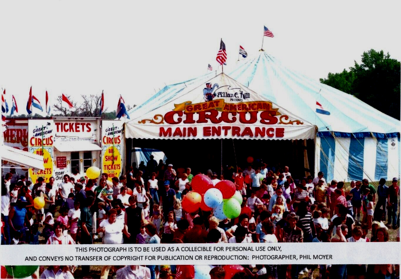 1985 - Great American Circus Photograph - Entrance to the Big Top