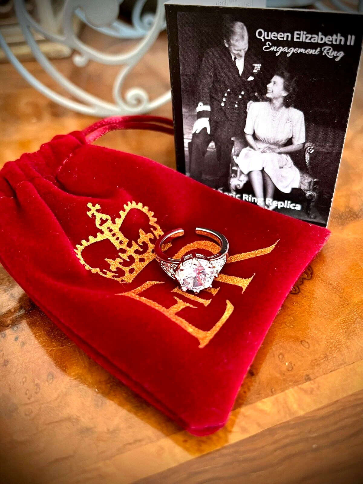 Queen Elizabeth II Engagement Ring Replica Jubilee Coronation Royal Memorabilia