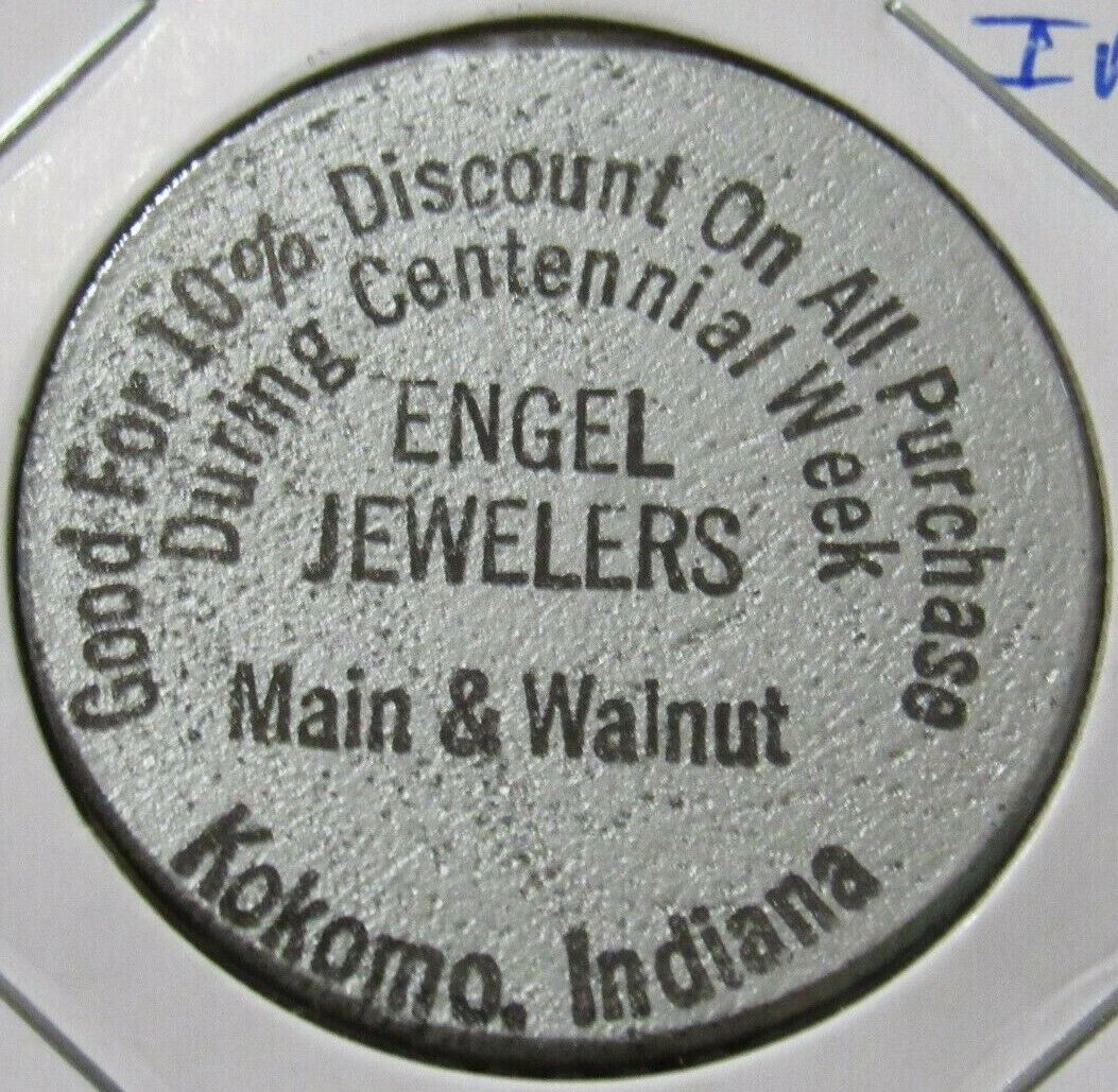 Vintage Engel Jewelers Kokomo, IN Wooden Nickel - Token Indiana