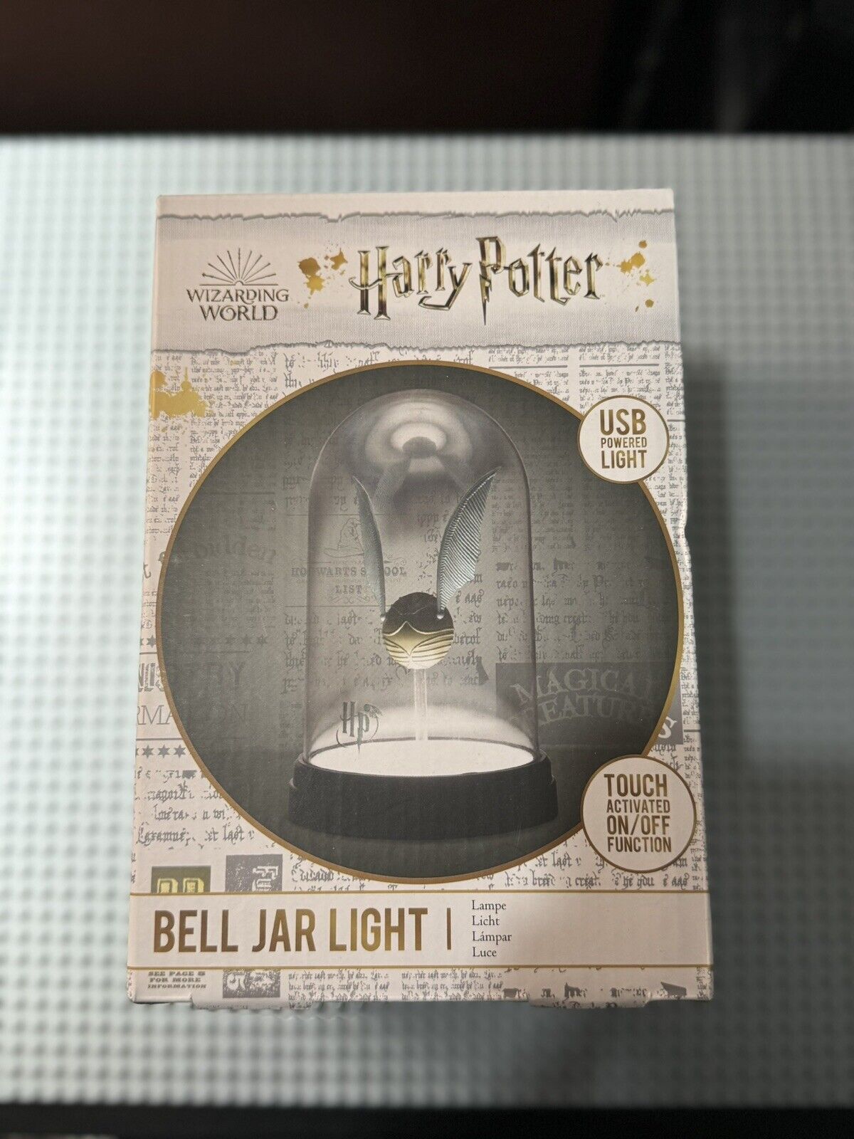 Official Harry Potter Golden Snitch - Bell Jar Light Touch Lamp
