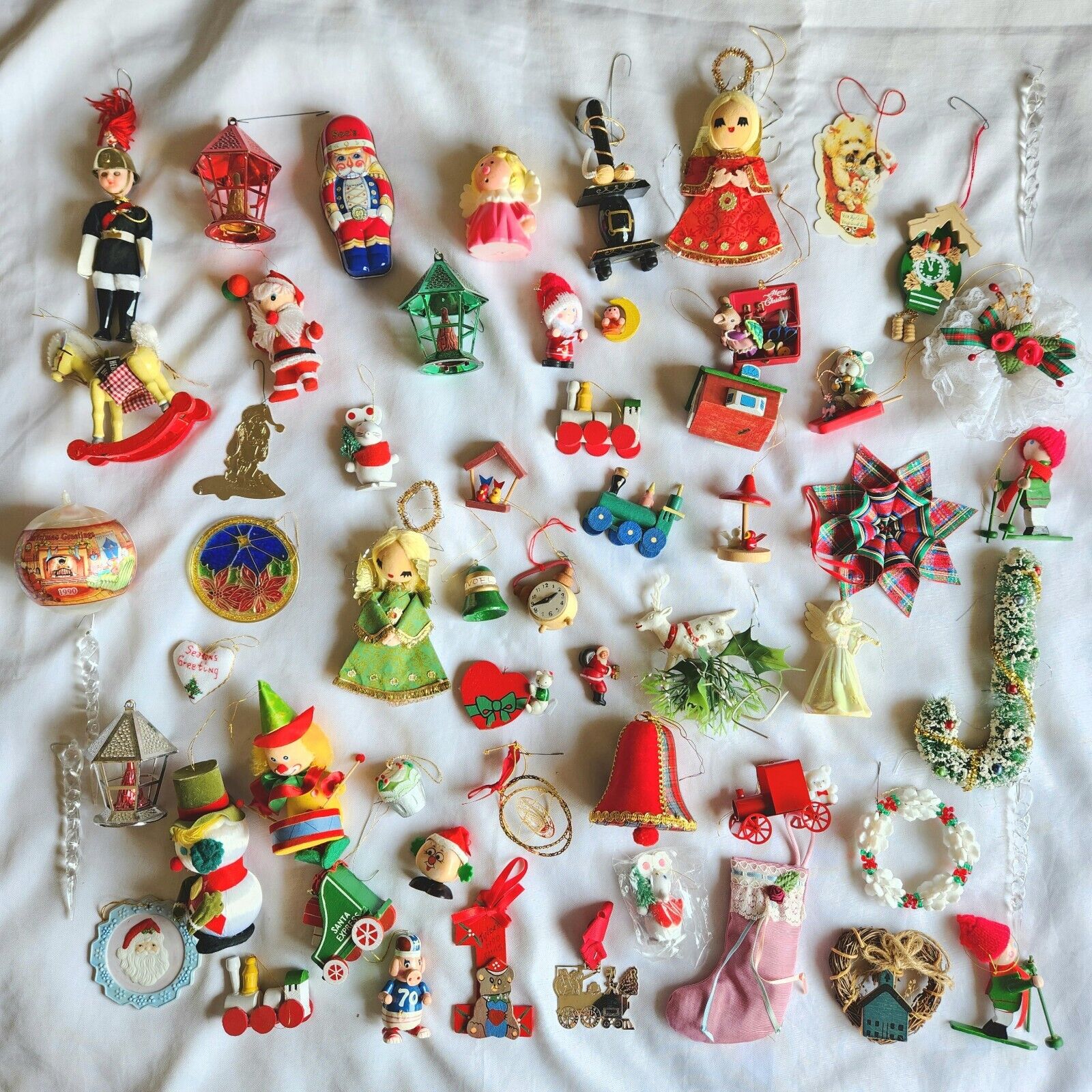 Bundle Lot Vintage Christmas Tree Ornaments Decorations & Figurines 1980\'s 90\'s 