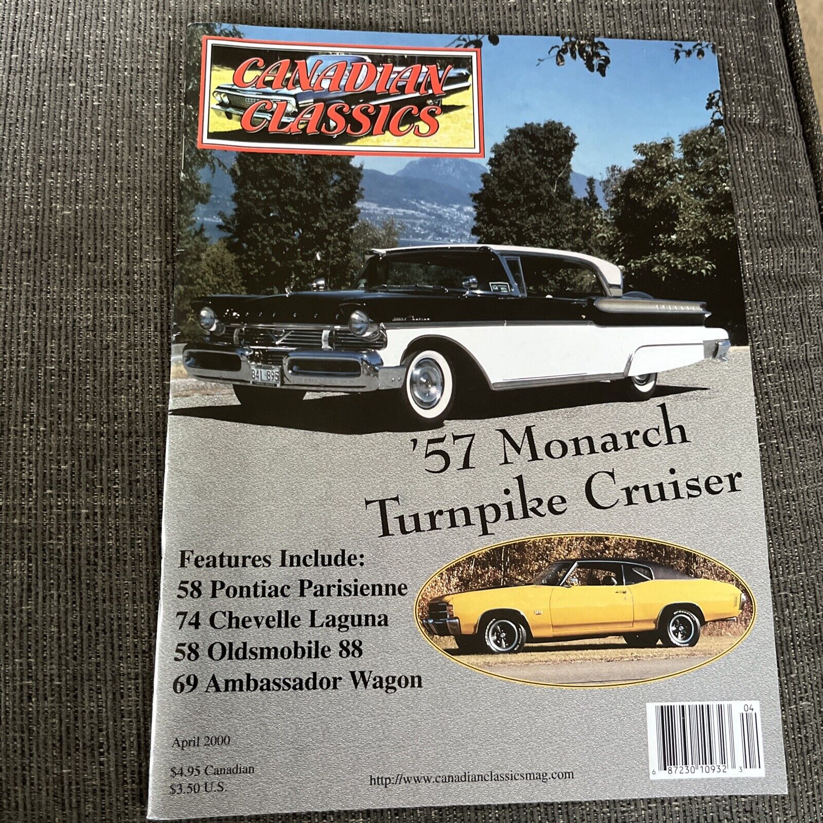 April 2000 Canadian Classics Car Magazine Monarch Parisienne Chevelle Laguna 
