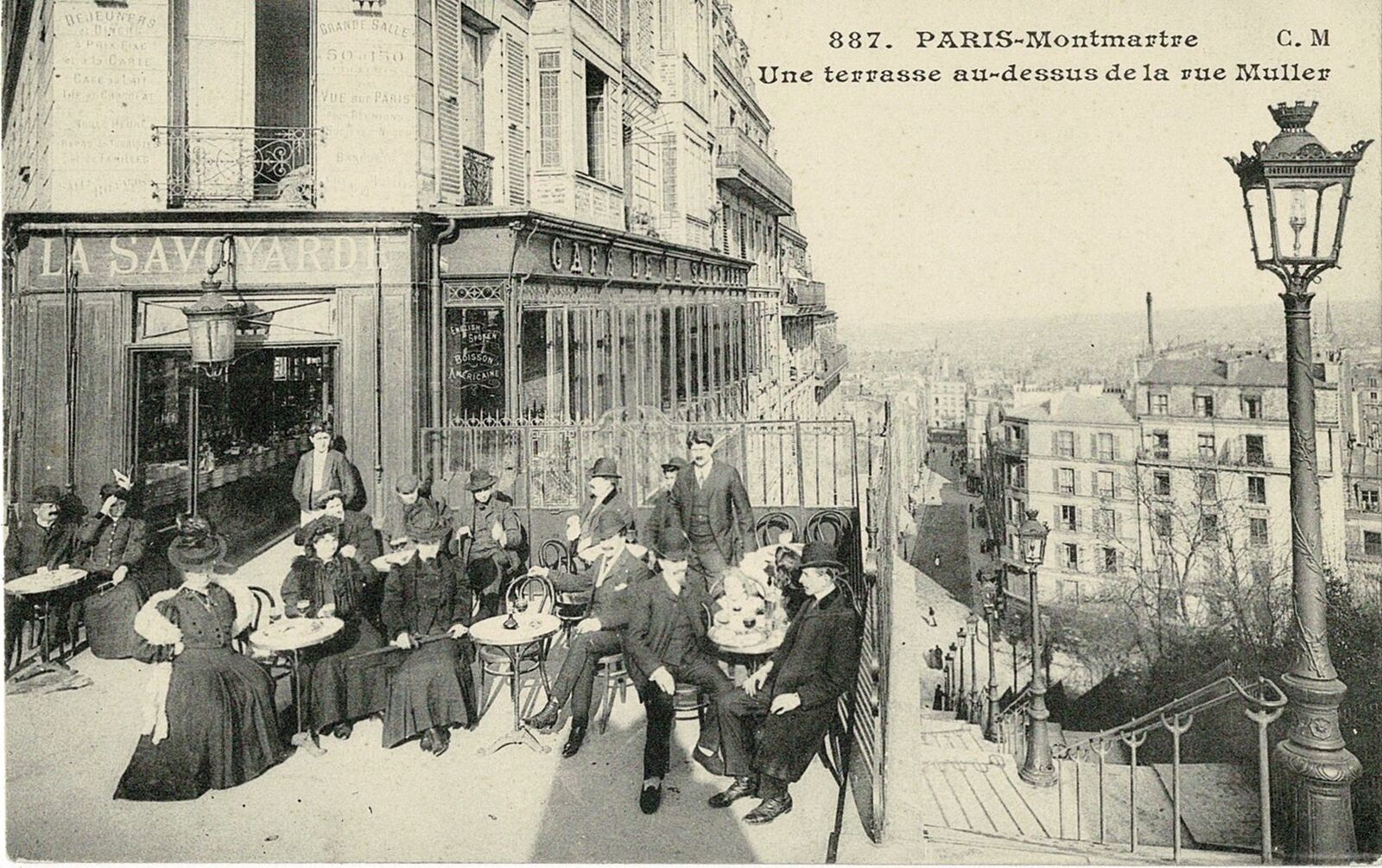 CPA - Paris-Montmartre - terrace rue Muller