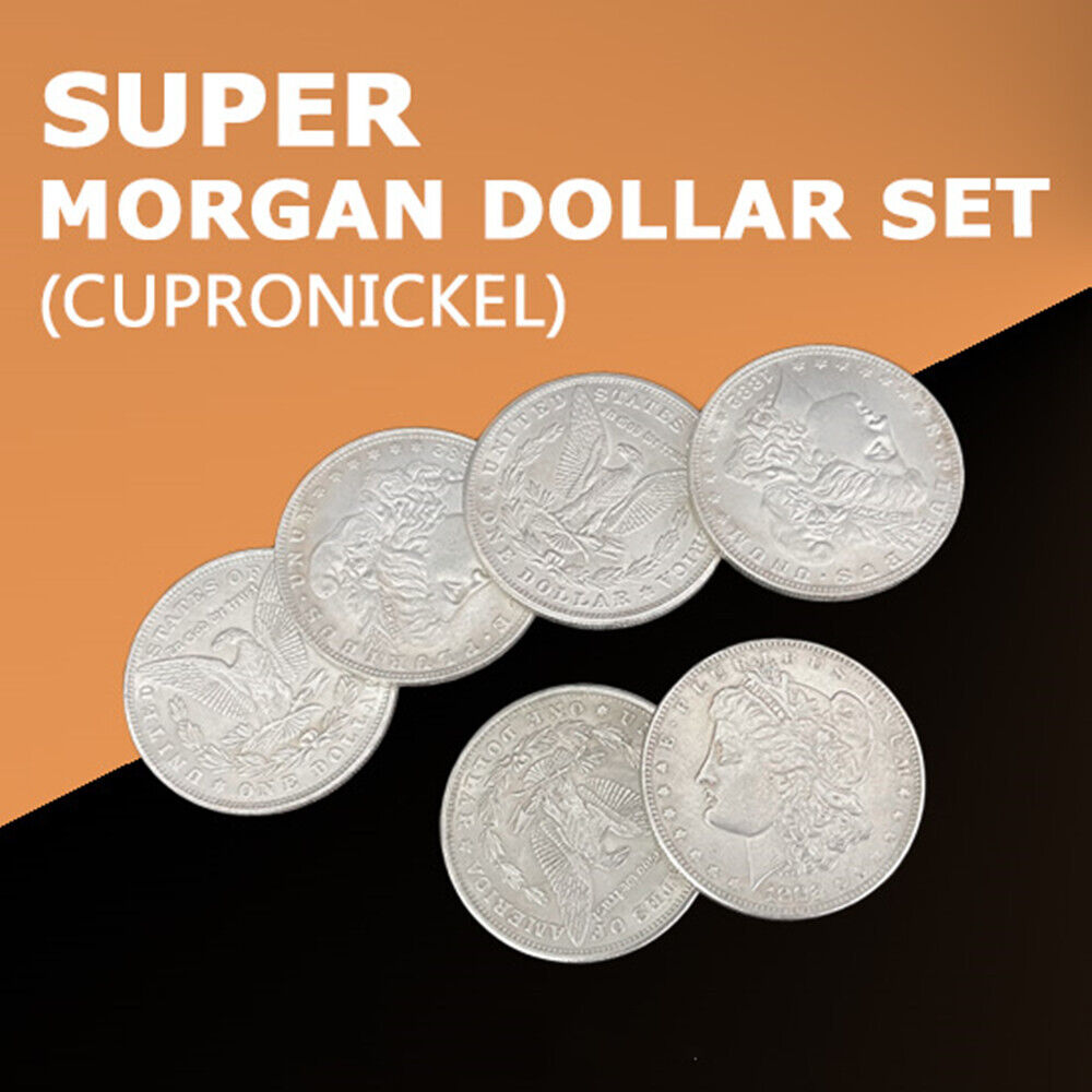 Super Morgan Dollar Set (Cupronickel) by Oliver Magic Close up Magic Tricks Fun