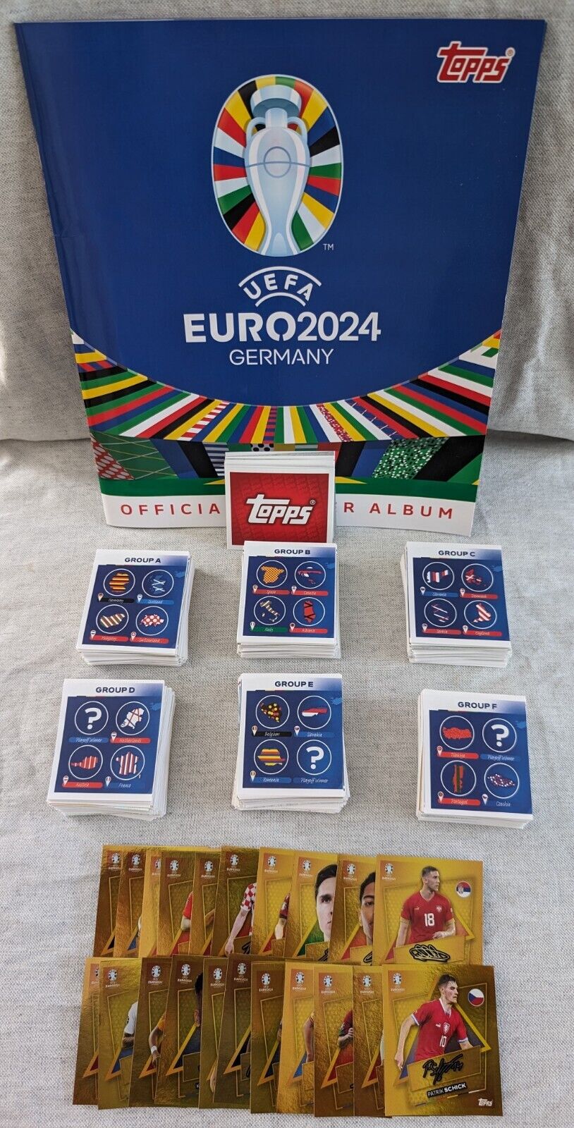 TOPPS EURO 2024 Ger -- Complete, All Stickers + Softcover Sticker Album --