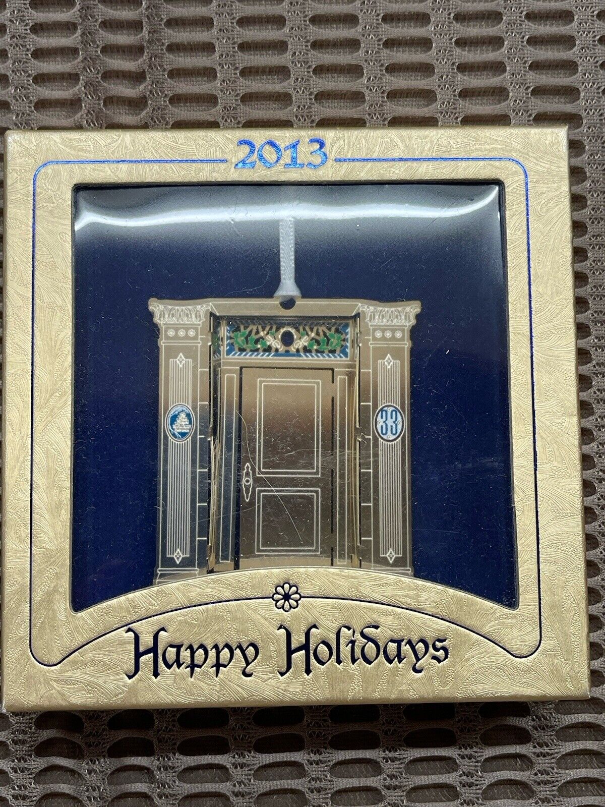 Vintage Rare 2013 Disneyland CLUB 33 Icon Door Christmas Ornament, Holiday MIB