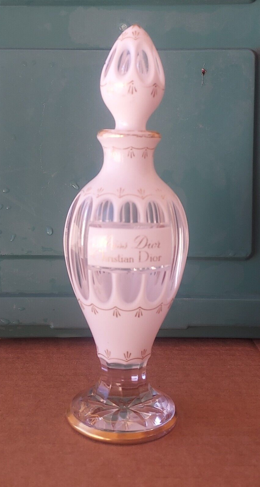 Vintage CHRISTIAN DIOR MISS DIOR Perfume  Bottle, white  40\'s era BACCARAT, 7\