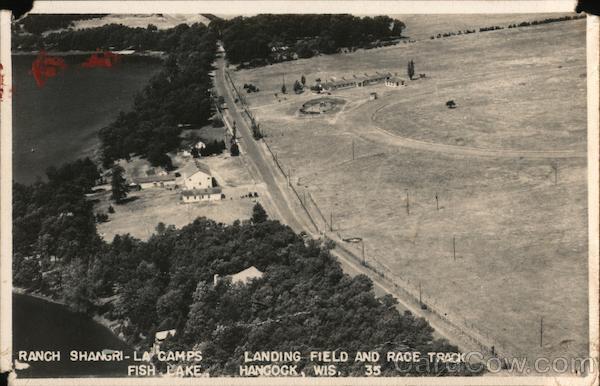RPPC Hancock,WI Ranch Shangri-La Camps,Landing Field and Race Track,Fish Lake