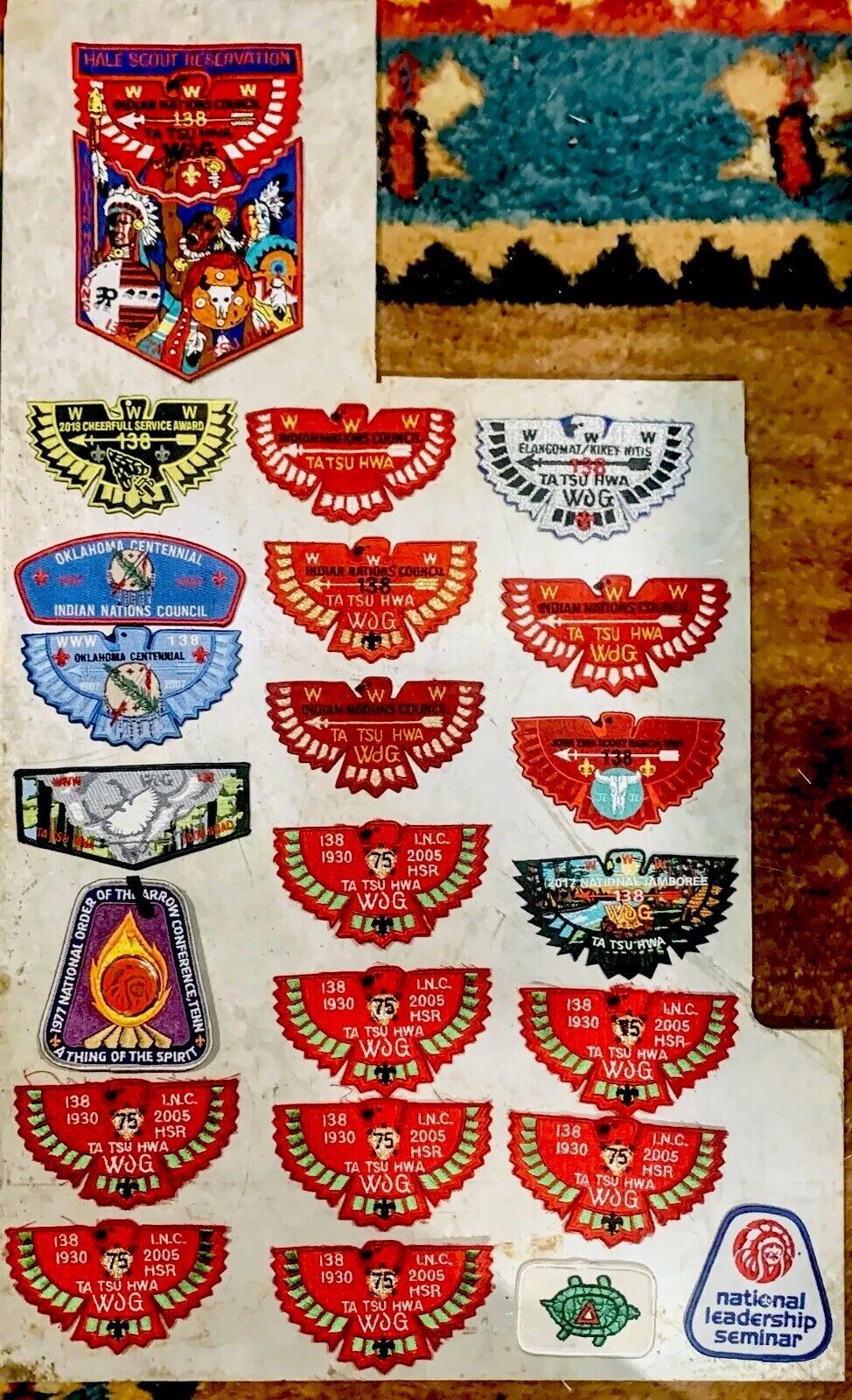 24 OA Lodge 138 Ta Tsu Hwa Flaps/Patches/Turtle- Indian Nations Council, BSA