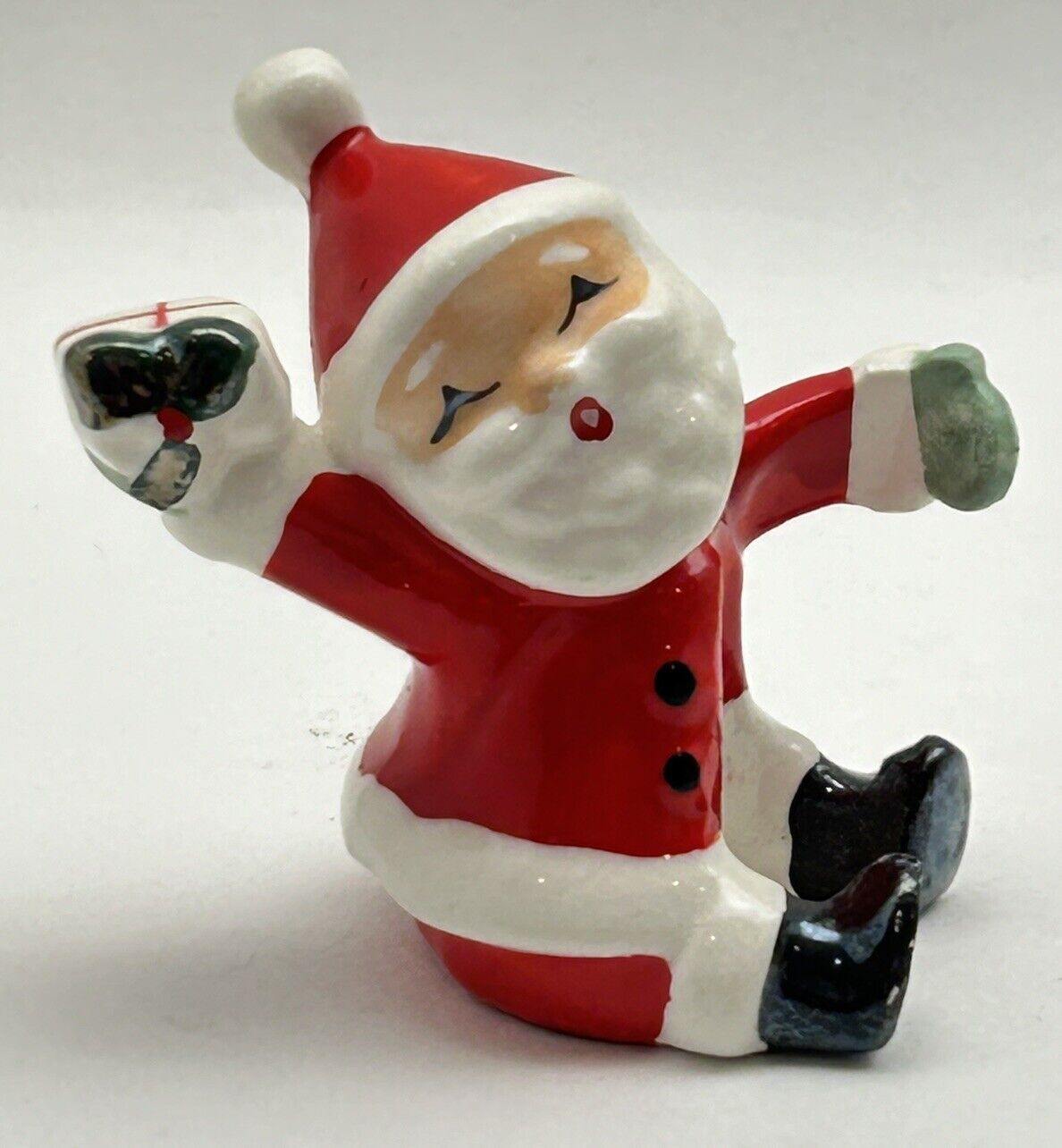 Vintage Napco 1957 Santa Claus Candleholder Figurine 2-3/4”