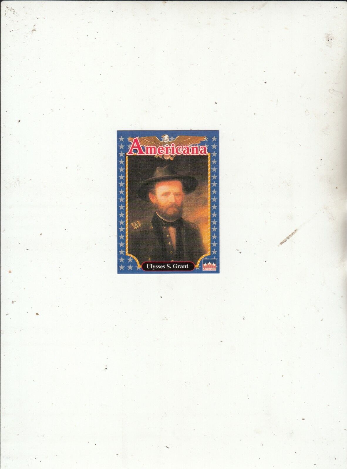 Rare-Ulysses S Grant:18th President of USA-1992 Americana Card-[No 61]-3430-Card