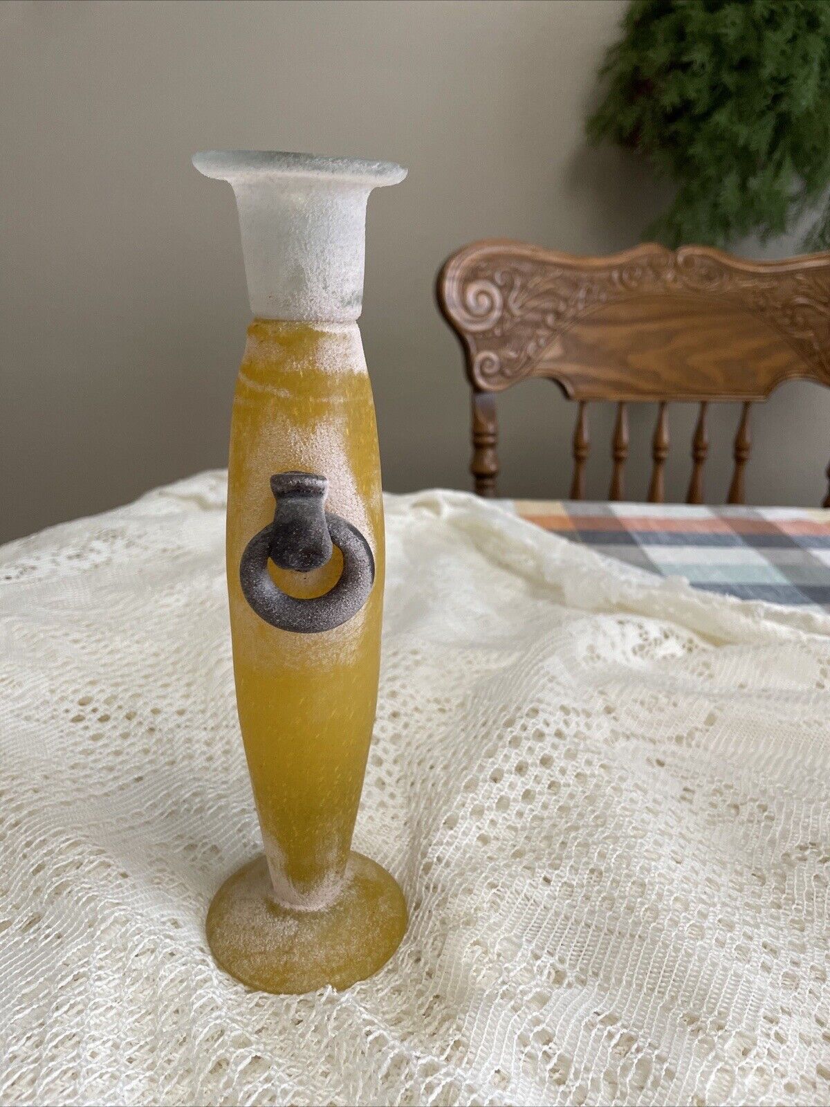 Vintage Frosted Candle Stick