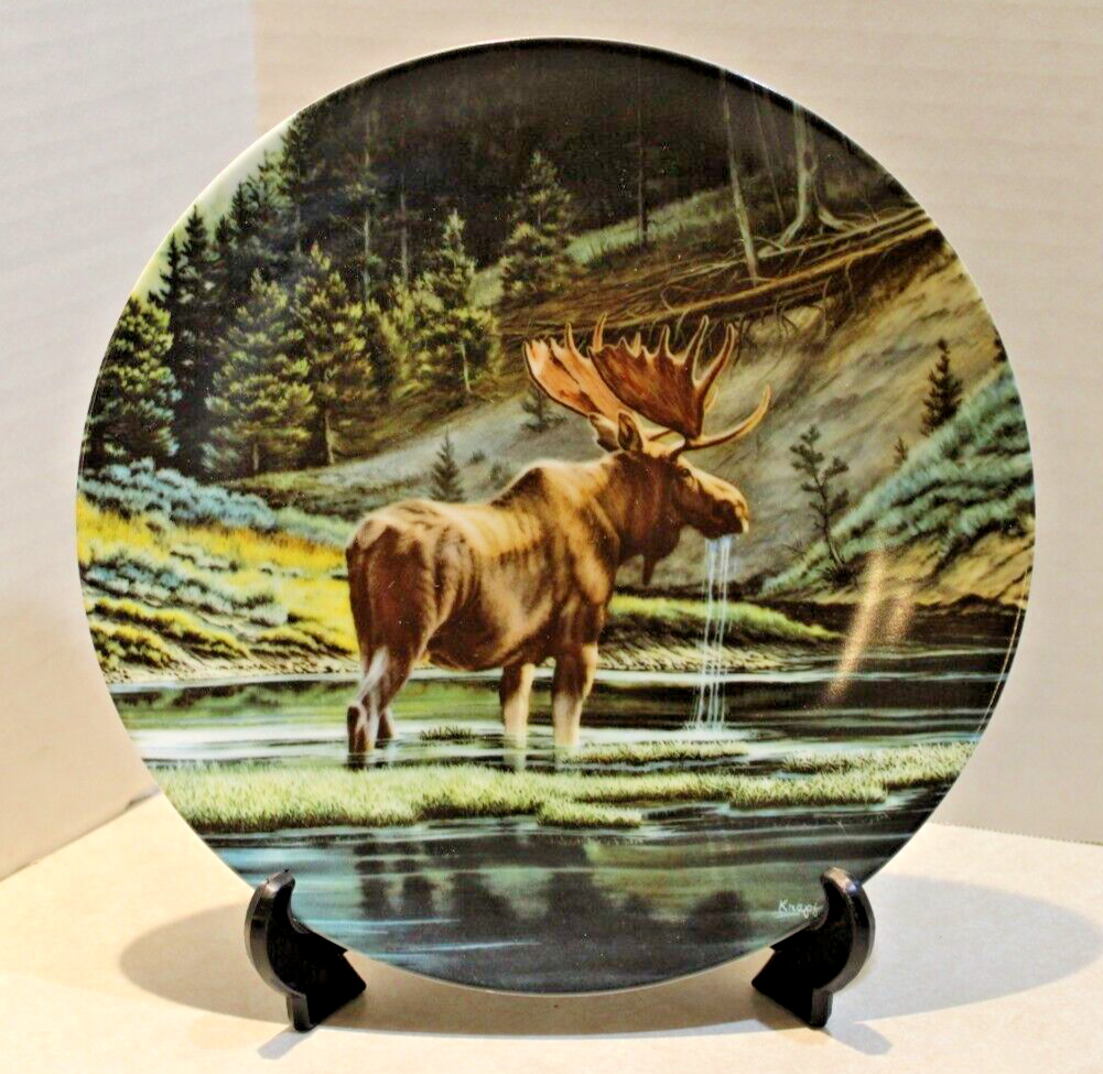 1989 Moose Collector Plate Canada’s Wild & Free “The Moose” Vintage