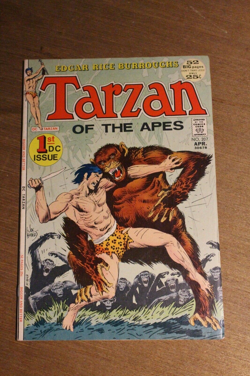 Tarzan of the Apes Vol. 25 #207 (1st DC issue), Fine, 6.0, 1972, DC Comics