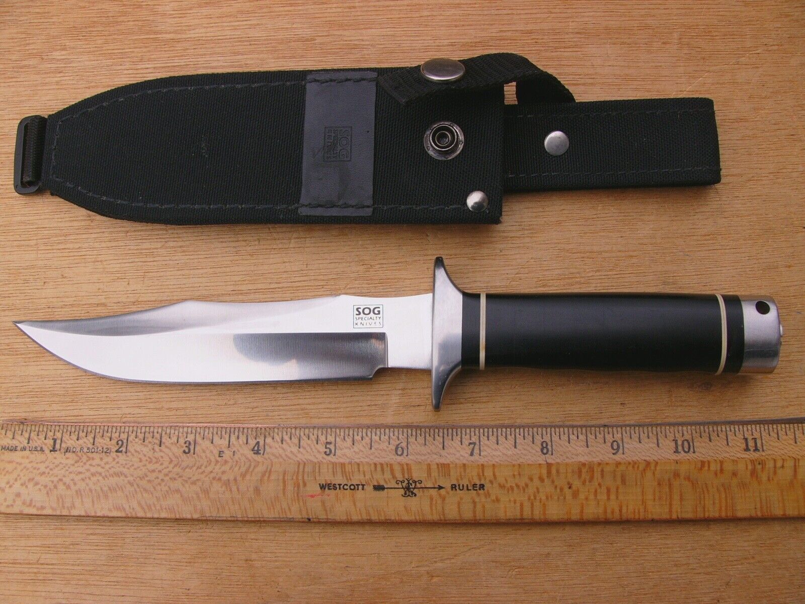 Vintage SOG Trident S-2 Knife SEKI  Japan Engraved Trident with Sheath