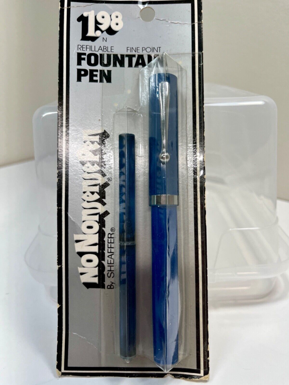 Vintage Sheaffer NO NONSENSE Refillable Fountain Pen - Fine Point Nib - Blue