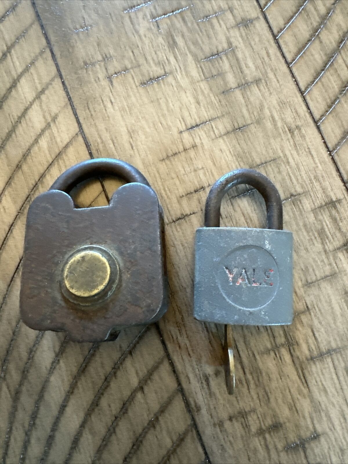 ANTIQUE IRON PADLOCK No Markings No Key Also A Vintage Yale Lock With Key