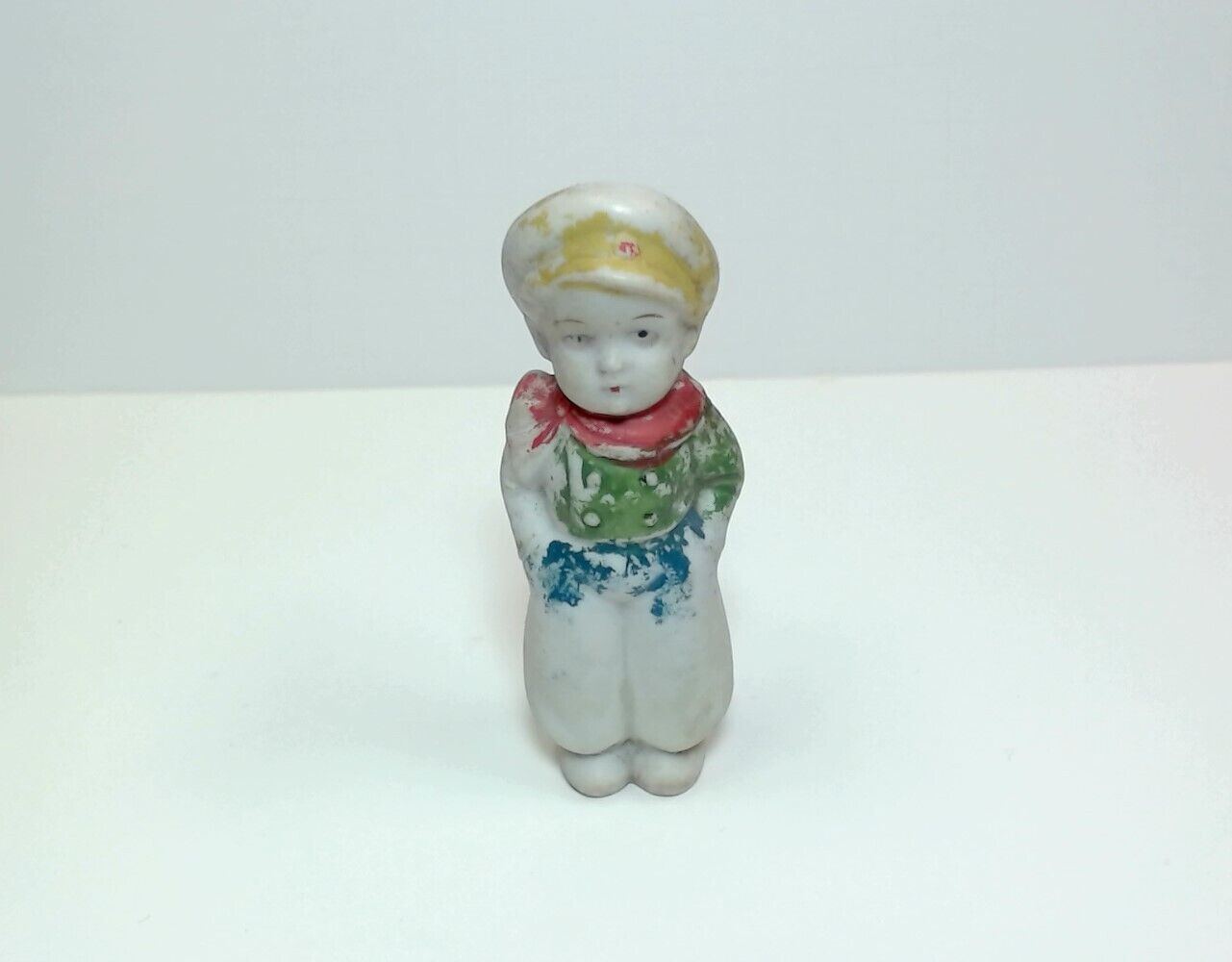 Small Vintage Bisque Porcelain Boy Doll Figure Made In Japan 3.5\