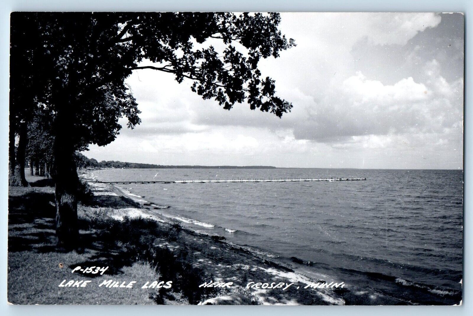 Crosby Minnesota MN Postcard RPPC Photo View Of Lake Mile Lacs c1940\'s Vintage