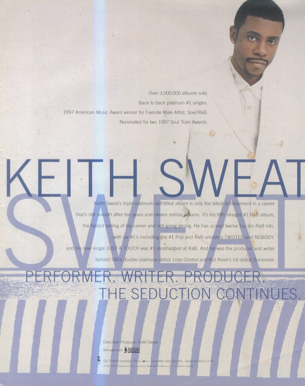 HFBK70 PICTURE/ADVERT 13x11 KEITH SWEAT : KEITH SWEAT