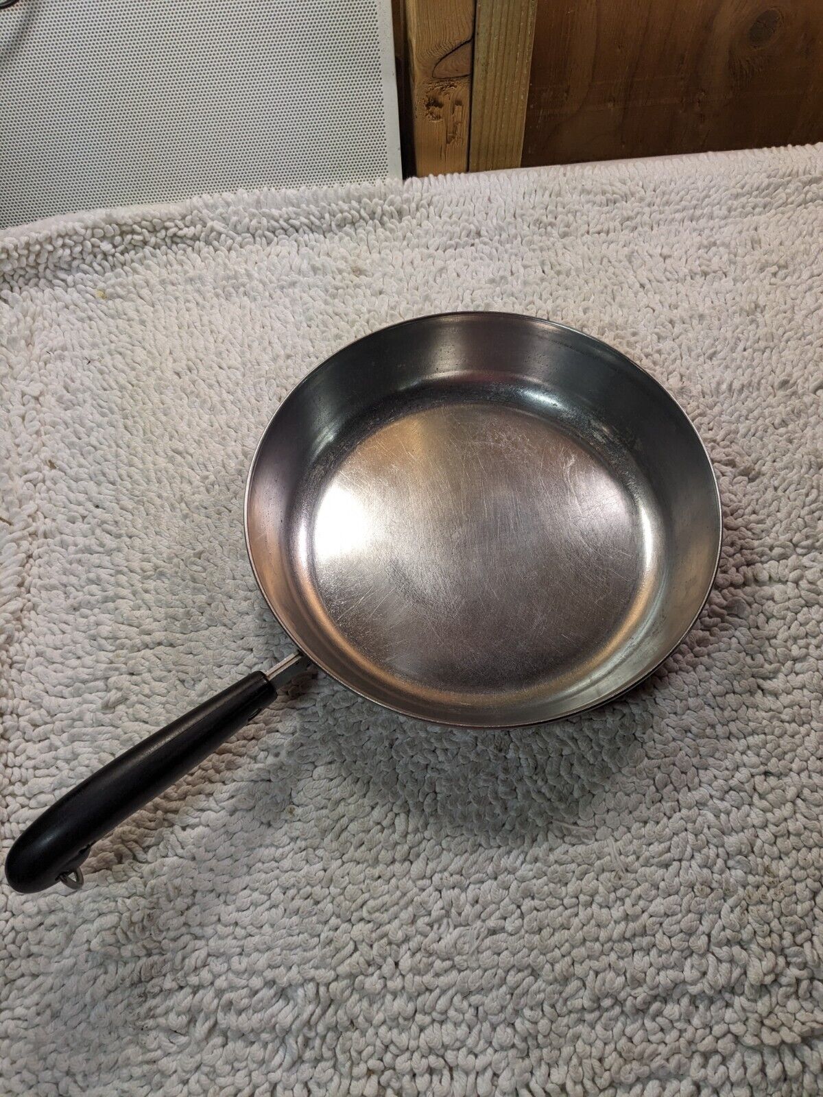 Vintage Revere Ware 1801 Made In USA Copper Clad Bottom 10 Inch Skillet CLEAN