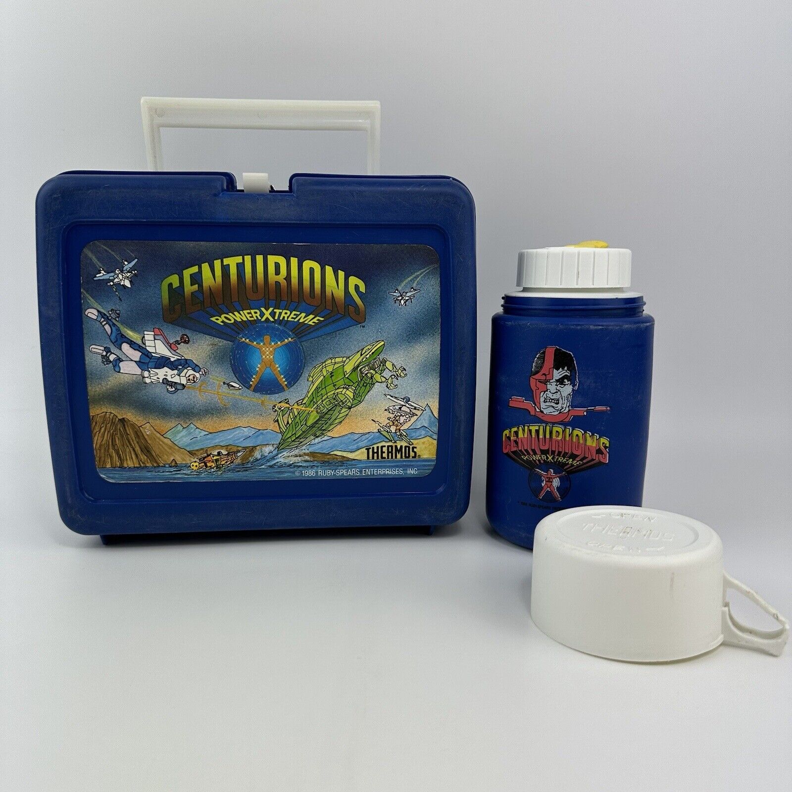 Centurions Power Xtreme Lunchbox And Thermos Vintage 1986 RUBY-SPEARS