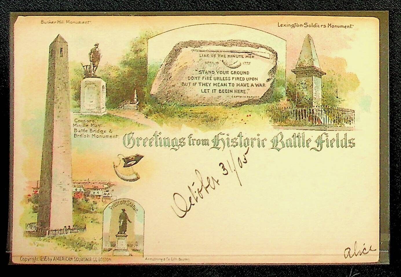 antique Boston, MA Pioneer post card c. 1895 #42