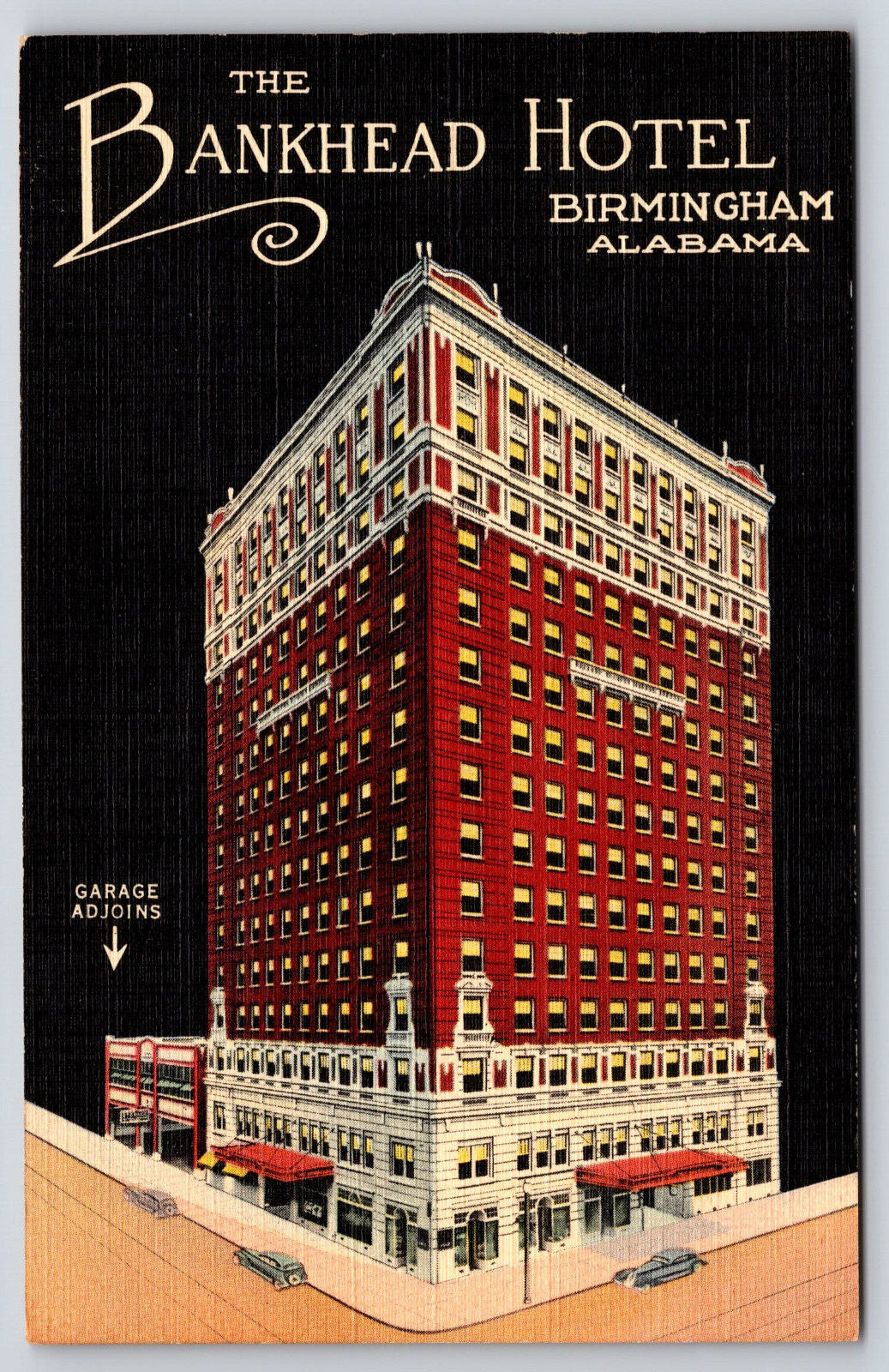 Birmingham AL-Alabama, The Bankhead Hotel, Antique, Vintage Postcard