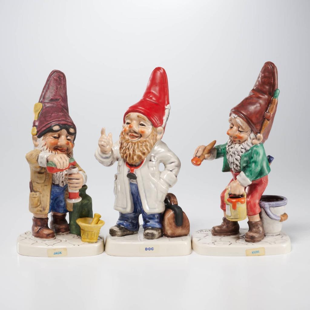 Goebel Co Boy Gnome Artist Pharmacist Doctor Figurine 3p Lot  7.75\